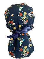 Busy Birdie Ponytail Scrub Cap