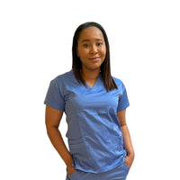 Light Blue Scrub Top