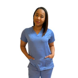 Light Blue Scrub Top