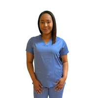 Light Blue Scrub Top