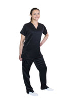 Black Stretch Scrub Pants