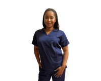 Navy Blue Scrub Top